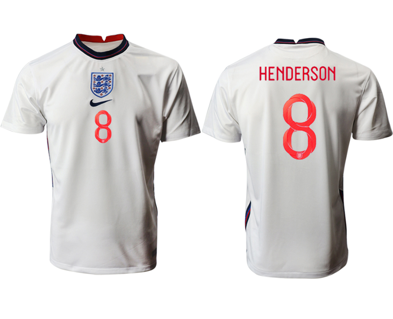 Men 2021 European Cup England home aaa version white #8 Soccer Jersey->germany jersey->Soccer Country Jersey